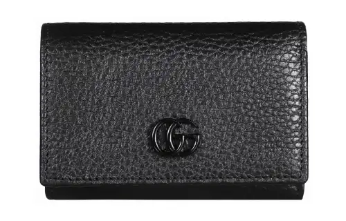 GUCCI Marmont Leather Wallet Medium Women's Black