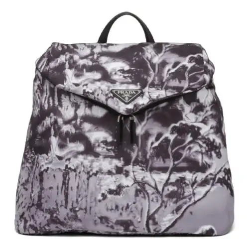 PRADA Nylon Backpack Men's Cloud Gray