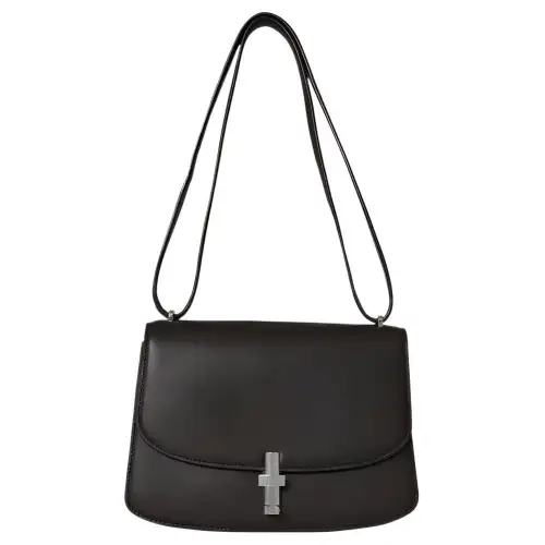 THE ROW Sofia 8.75 Smooth Calfskin Crossbody Bag, Shoulder Bag Women's Black
