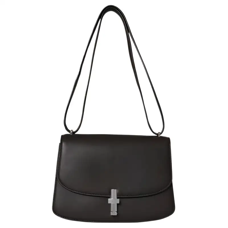 THE ROW Sofia 8.75 Smooth Calfskin Crossbody Bag, Shoulder Bag Women's Black
