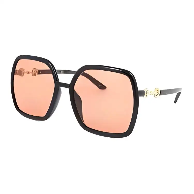 GUCCI Horsebit Collection Square Sunglasses Unisex Black