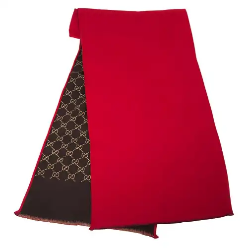 GUCCI Knit Scarves Men's Red