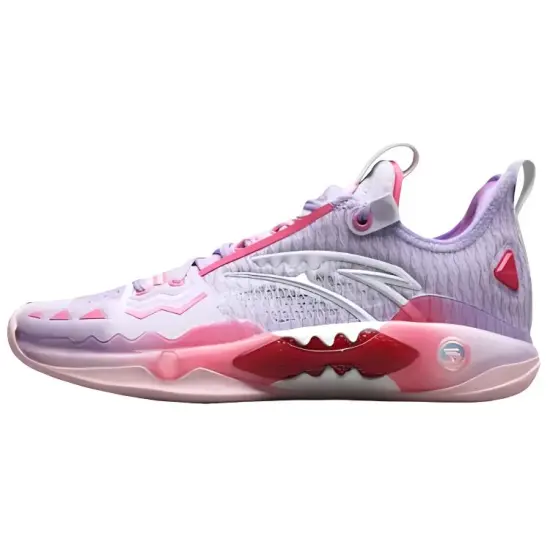 ANTA Frenzy 5 Pro Basketball Shoes Men Low-Top Pink Purple