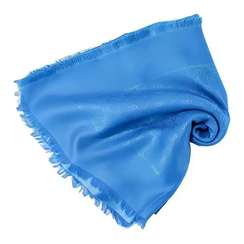 GUCCI Silk, Wool Knit Scarves Unisex Blue