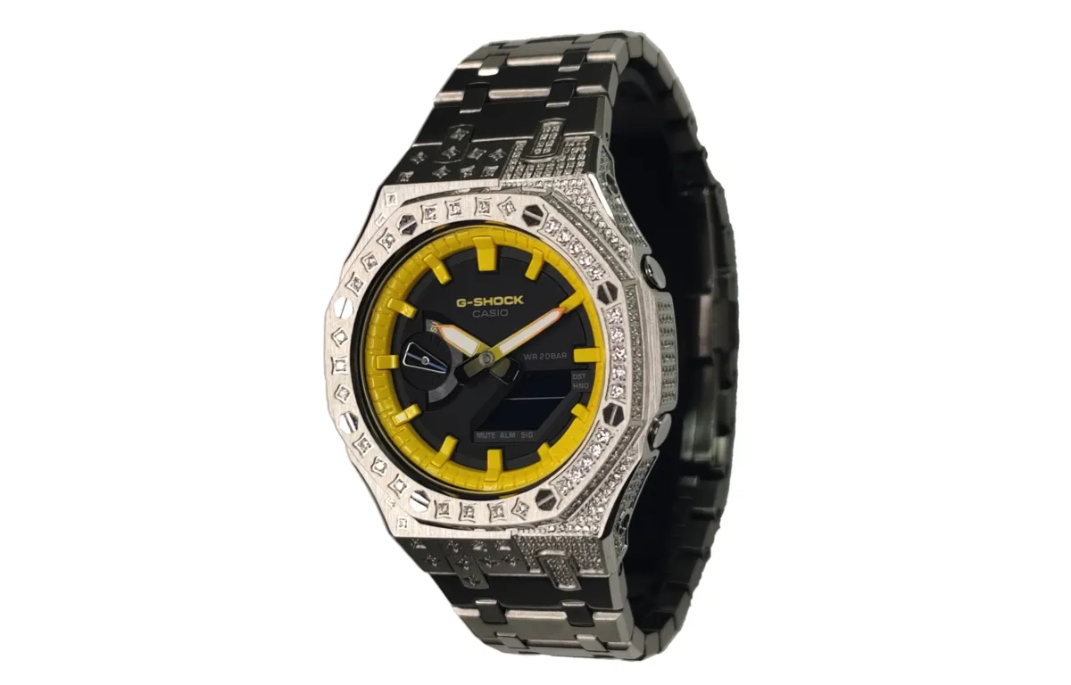 CASIO Men Liquid Crystal/Analog Dual Display Series White Watch