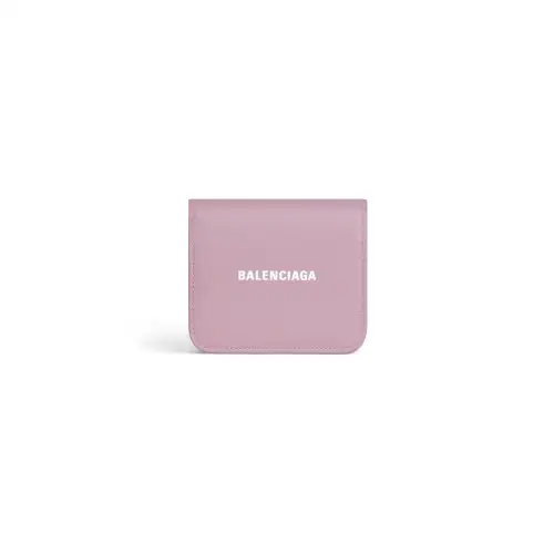 Balenciaga Bifold Leather Wallet Handbag Women's Pink