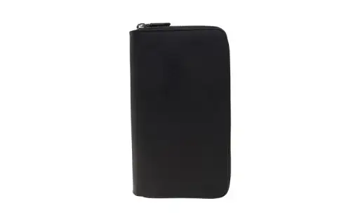 PRADA Saffiano Cow Leather Wallet Unisex Black