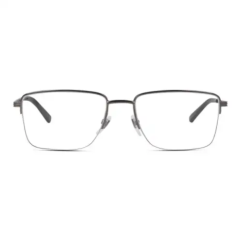 GUCCI Half Rim Rectangular Eyeglass Frames Men's Black