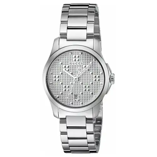 GUCCI Wrist Watches Quartz Movement Stainless Steel Strap Silver Dial Women's Watch