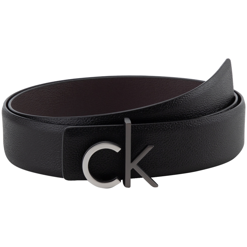Мужской ремень CALVIN KLEIN с пряжкой (черно-коричневый)