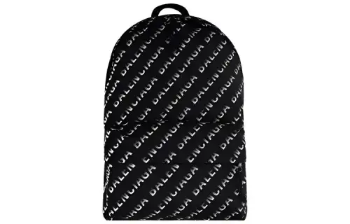 Balenciaga WHEEL Nylon Fabric Backpack Unisex Black