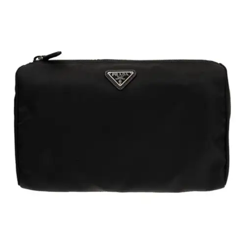 PRADA Nylon Clutch Regular Women's Black