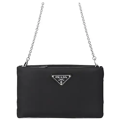 PRADA Nylon Crossbody Clutch Women's Black