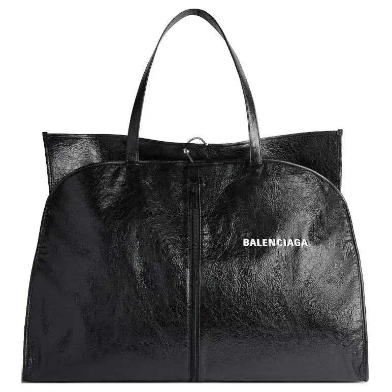 Balenciaga Arena Lambskin Tote Bag, Shopping Bag, Handbag Men's Black