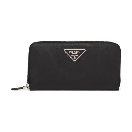 PRADA Saffiano Leather Wallet Women's Black