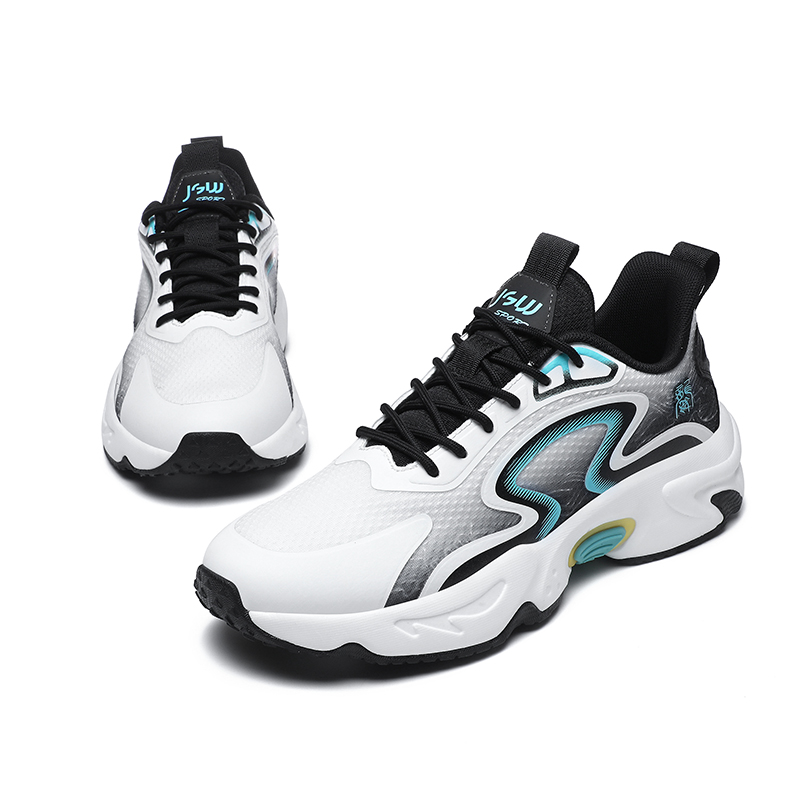 JSWEI Cushioning Slip Resistant Abrasion Resistant Low top Casual Running Shoes Men’s