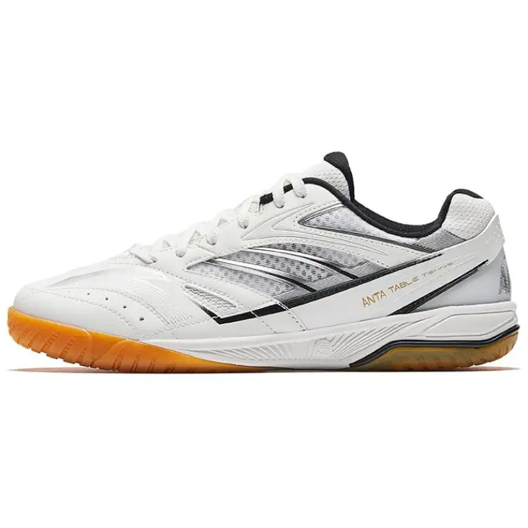 Anta Rotor Blade Badminton Low top Table Tennis Shoes Unisex White Silver Black