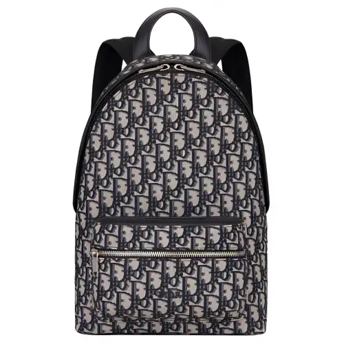 DIOR Canvas With Leather Backpack Kids' Beige & Blue