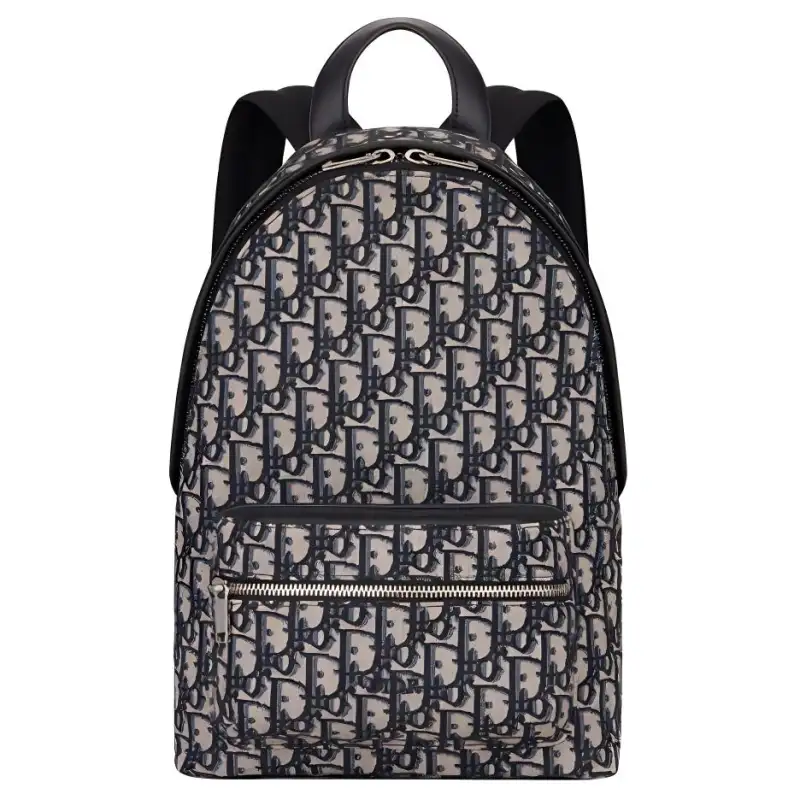 DIOR Canvas With Leather Backpack Kids' Beige & Blue