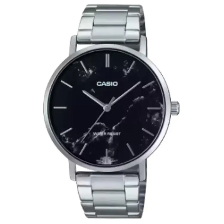 CASIO STANDARD Water Resistant For Everyday Use Quartz Movement Stainless Steel Strap Watch