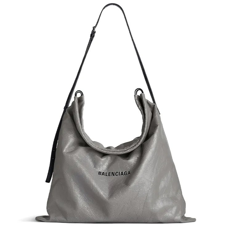 Balenciaga Lambskin Crossbody Bags Large Men's Gray
