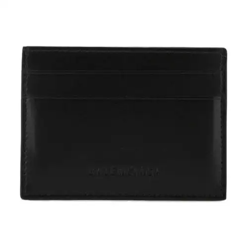 Balenciaga Leather Card Holder Card Holder Men's Black