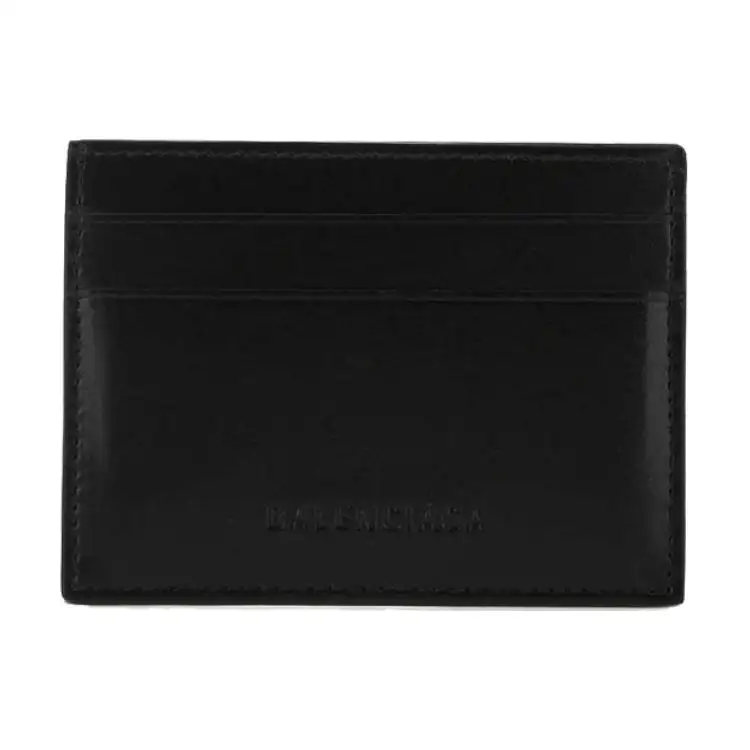 Balenciaga Leather Card Holder Card Holder Men's Black