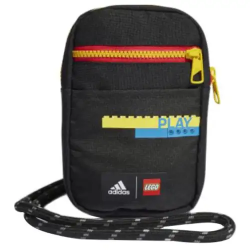 Adidas LEGO Collaboration Polyester Shoulder Bag, Crossbody Bag Regular Unisex Black