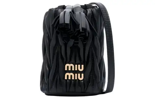 MIU MIU Calfskin Handbag, Shoulder Bag Mini Women's Black
