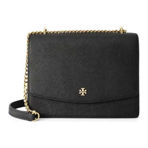 TORY BURCH Tory Burch Emerson Leather Shoulder Bag, Crossbody Bag Women's Black