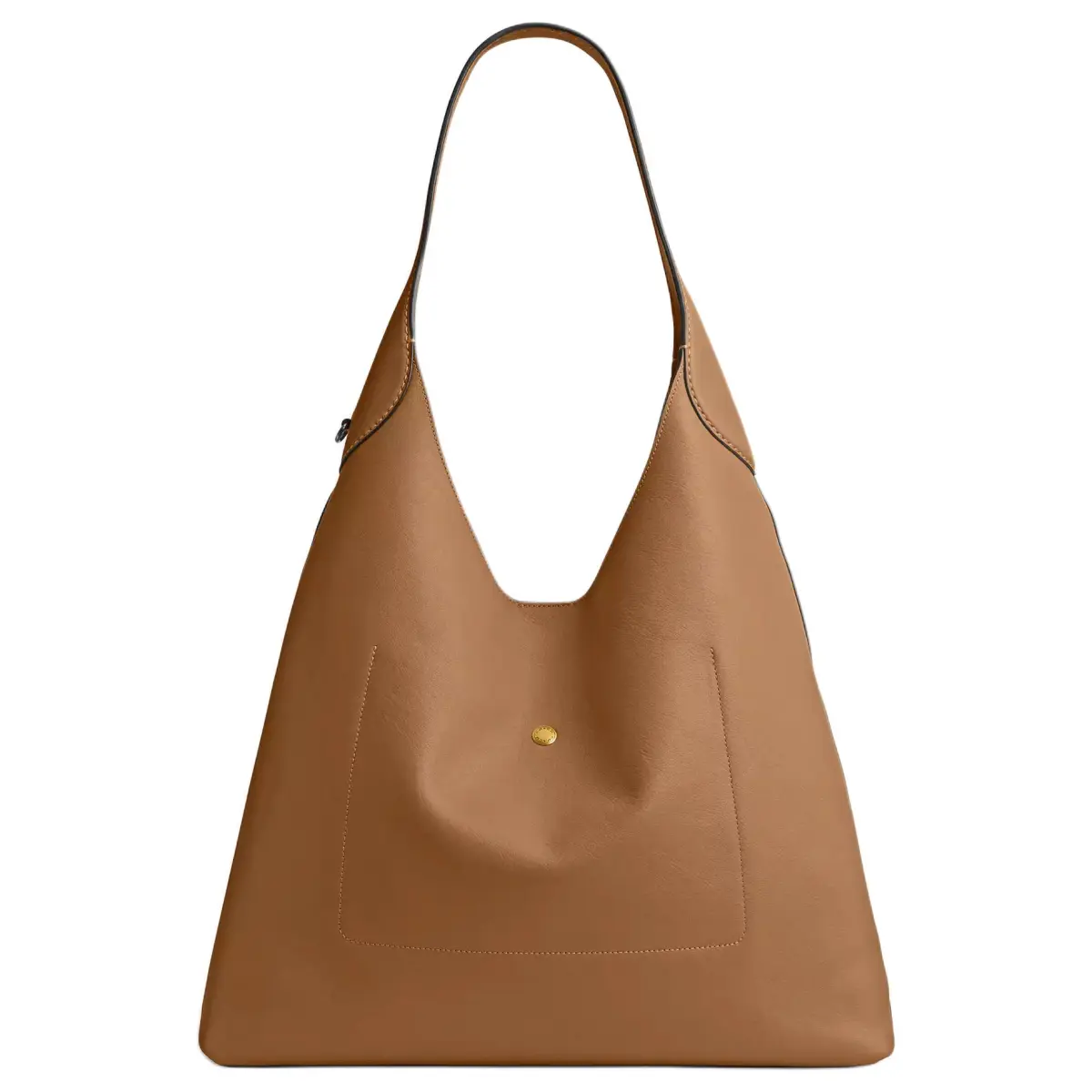 COACH Brooklyn Natural Grain Leather Hobo Bag, Handbag, Shoulder Bag Large Women's Honey