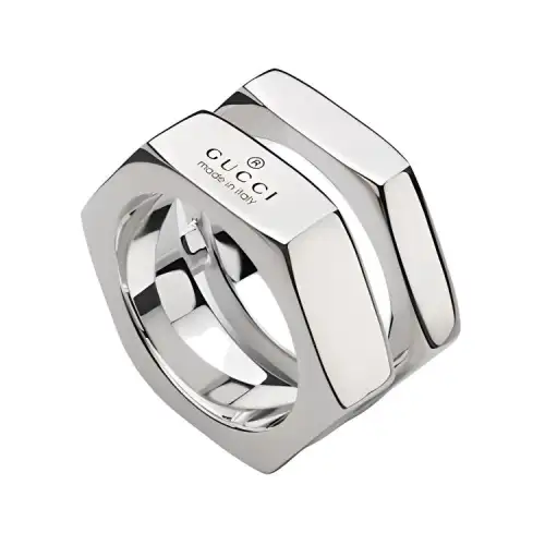 GUCCI 925 Sterling Silver Rings Unisex Silver