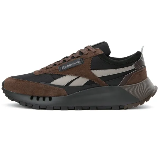 Reebok CL LEGACY W+ Anti Slip And Wear Resistant Height Increasing Low Top Running Shoes Unisex Brown Black