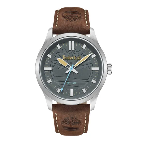 Timberland Rambush Wrist Watches Quartz Movement Leather Strap Black Dial Men's Watches