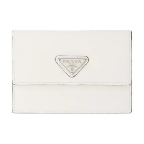 PRADA Saffiano Leather Wallet Men's White