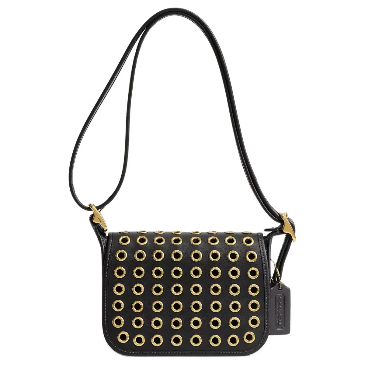 COACH Patricia Leather Crossbody Bag, Shoulder Bag Small Women's Black