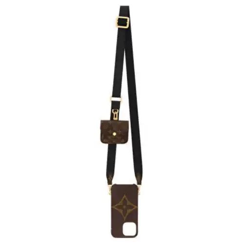 LOUIS VUITTON Classic Monogram Iphone 13 Pro Phone Case And Cell Phone Pouch Unisex Black