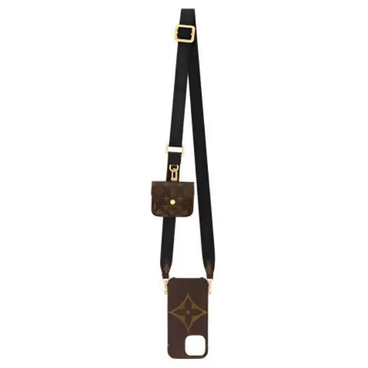 LOUIS VUITTON Classic Monogram Iphone 13 Pro Phone Case And Cell Phone Pouch Unisex Black