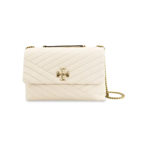 TORY BURCH Kira Chevron Convertible Shoulder Bag New Cream