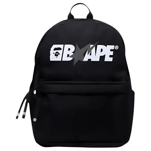 A BATHING APE Polyester Backpack Unisex Black