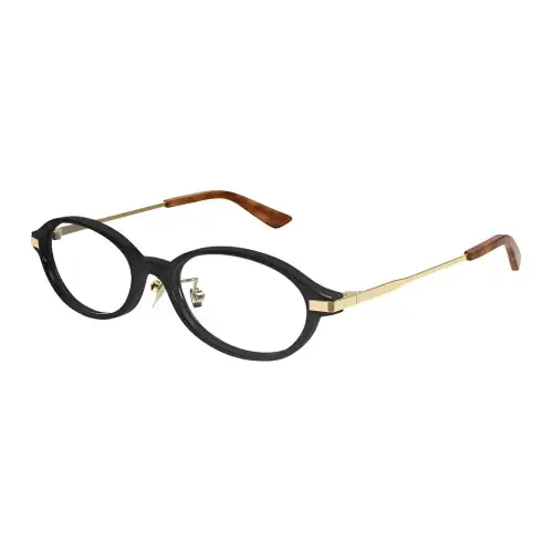 GUCCI Irregular Shape Eyeglass Frames Women's Black