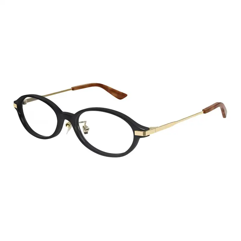 GUCCI Irregular Shape Eyeglass Frames Women's Black
