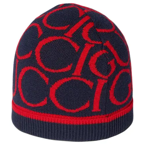GUCCI Kids Logo Intarsia Turn Up Hem Beanie
