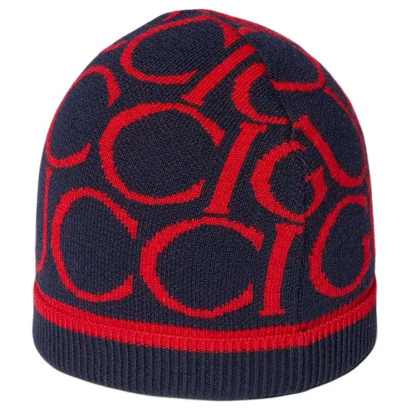 GUCCI Kids Logo Intarsia Turn Up Hem Beanie