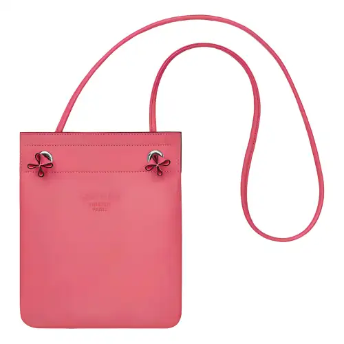HERMES Aline Milo Lambskin With Swift Leather Shoulder Bag, Crossbody Bag Mini Women's Pink