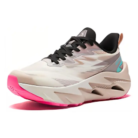 ANTA Running Shoes Women's Low-Top Ivory White/Magic Carpet Gray/Lotus Gray