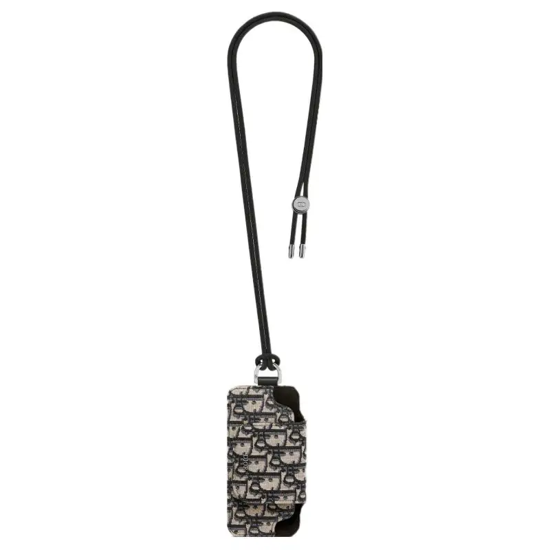 DIOR Printed Fabric Eyeglass Pouch Mini Men's Beige/Black