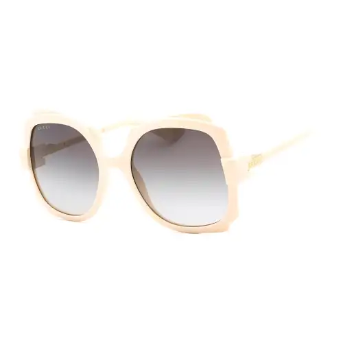 GUCCI Square Sunglasses Women's White