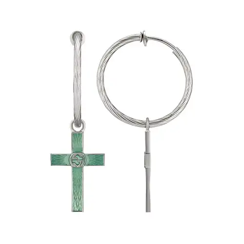 GUCCI Metal Earrings Unisex Green