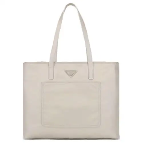 PRADA Re Nylon Zip Closure Recycled Nylon Tote Bag, Shopping Bag, Handbag, Shoulder Bag Women's Desert Yellow